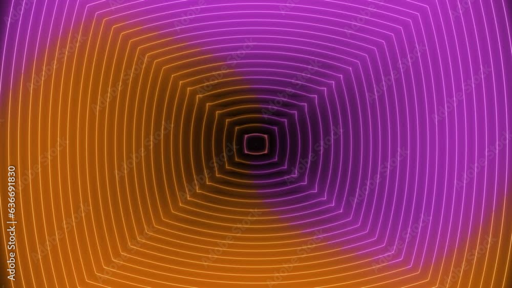 orange purple violet lines tunnel. Wave animation video effect. Glowing stripes beams orange purple violet lines tunnel. Wave animation video effect. Glowing stripes beams