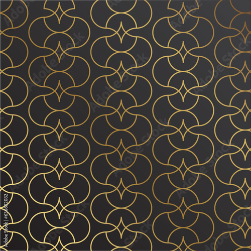 Opulent Sophistication: Seamless Geometric Vector Background with Elegantly Ornate Line Abstractions