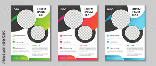 Corporate flyer design, annual report design a4 template