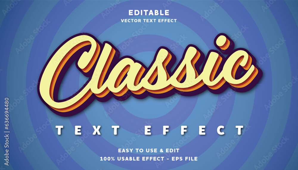 classic editable text effect with modern and simple style classic editable text effect with modern and simple style