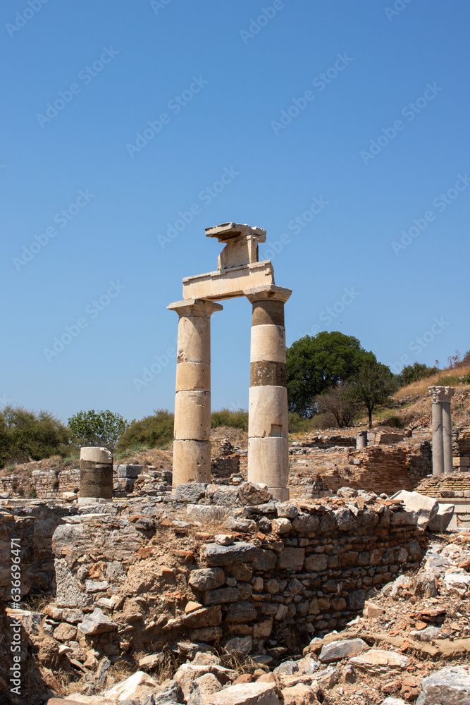 Fototapeta premium Izmir Ephesus Ancient City Column