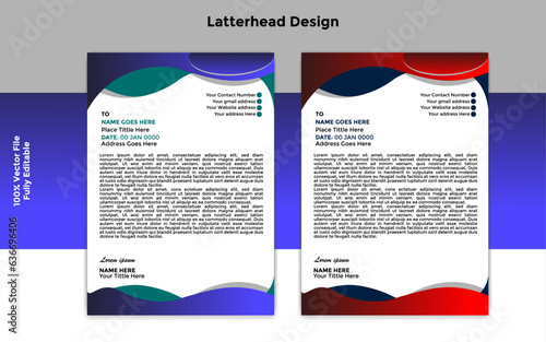 Abstract creative latterhead template photo