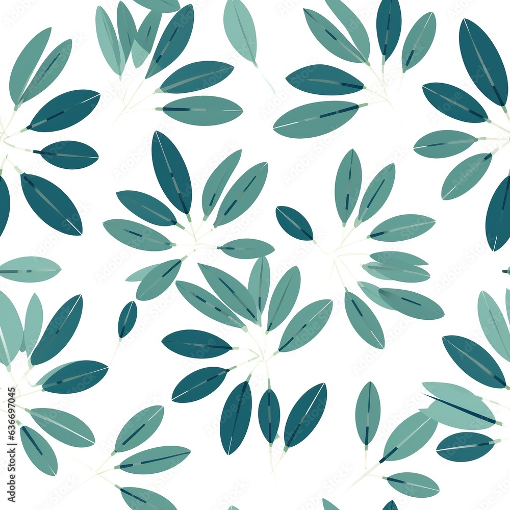 Seamless Leaf Pattern with Green Leaves Seamless Leaf Pattern with Green Leaves