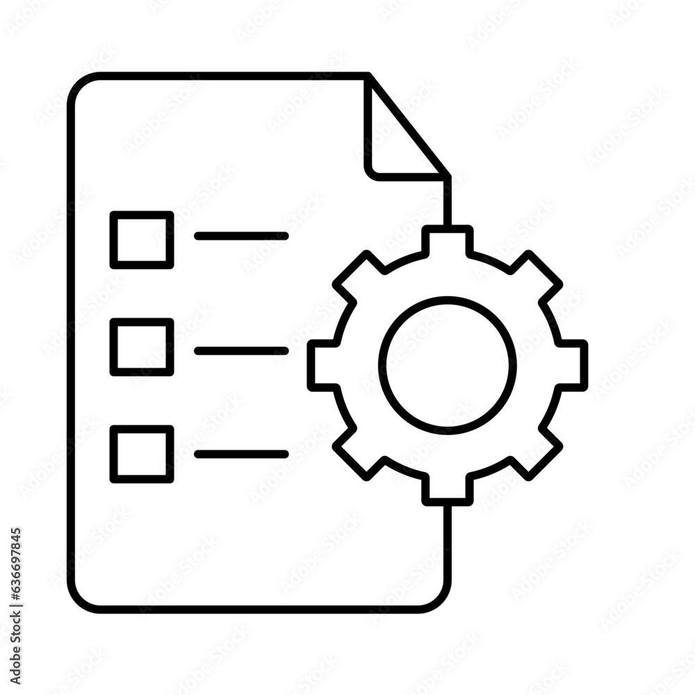 Sheet settings Vector icon which can easily modify or edit  

