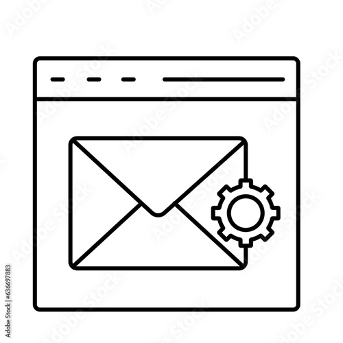 Web mail settings Vector icon which can easily modify or edit