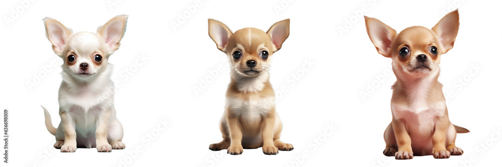 transparent background with Chihuahua pup