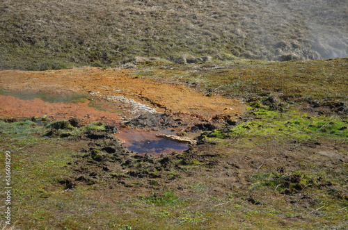 Colorful Earth with Minerals from Geothermal Activity