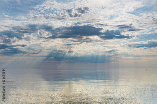 Light and Shadow over the Calm Sea