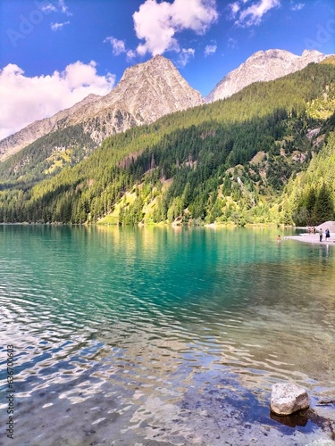 lake and mountains