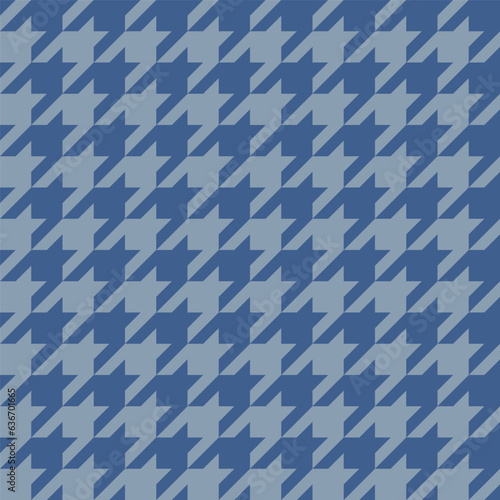 Seamless Dark Blue Houndstooth Pattern