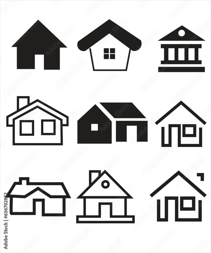 Set of thin line icons of homes and real estate. Outline symbol collection. Editable vector stroke. 256x256 Pixel Perfect scalable to 128px, 64px... Set of thin line icons of homes and real estate. Outline symbol collection. Editable vector stroke. 256x256 Pixel Perfect scalable to 128px, 64px...