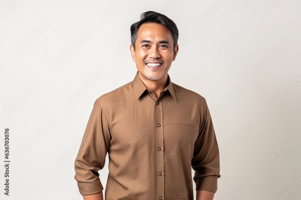 Portrait of a happy smiling asian man standing on white background Portrait of a happy smiling asian man standing on white background