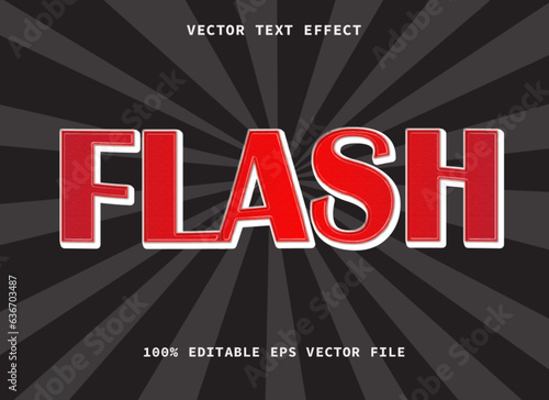 Editable text effect Flash Screen modern lettering typography font style
