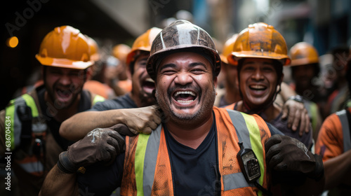 Memoir about a team of construction workers, their smiles and friendship at the construction site. © OKAN