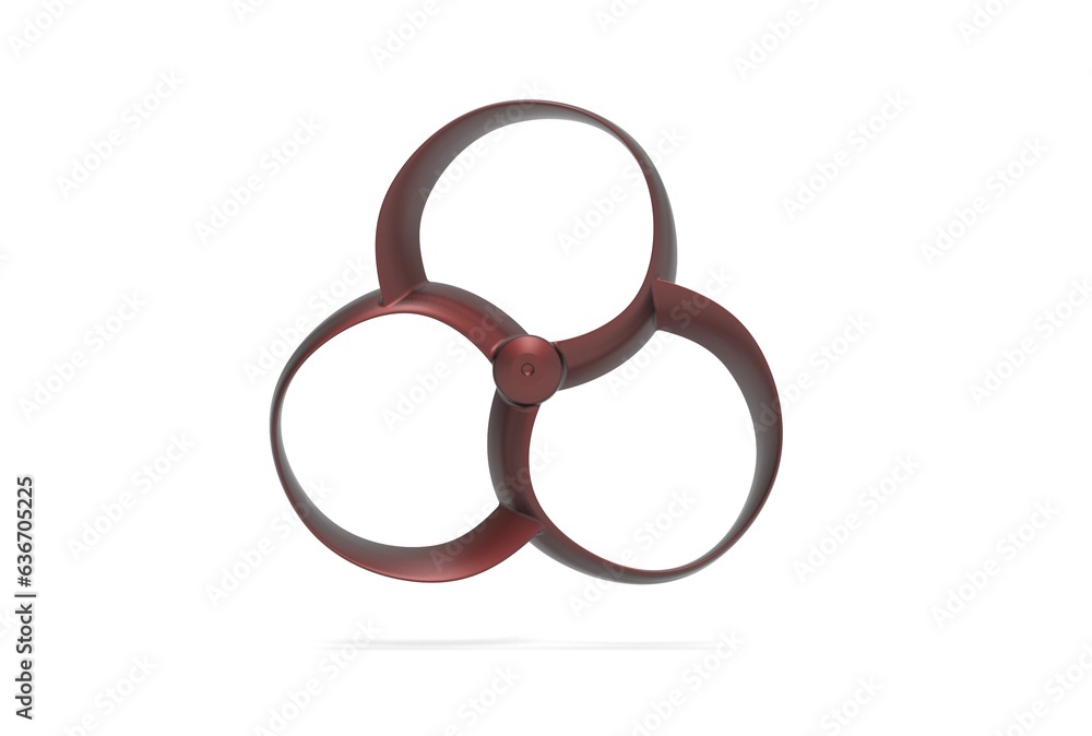 3D illustration of toroidal drone propeller isolated on white background 3D illustration of toroidal drone propeller isolated on white background