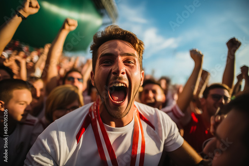 Belarusian beach soccer fans celebrating a victory 