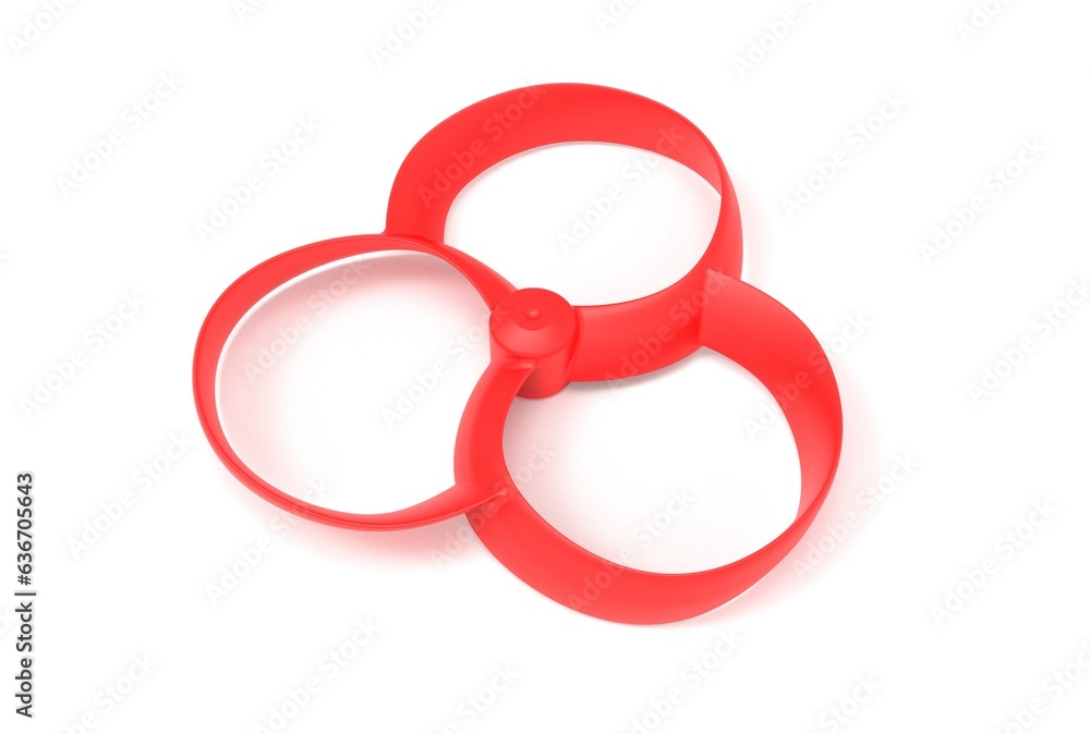 3D illustration of toroidal drone propeller isolated on white background