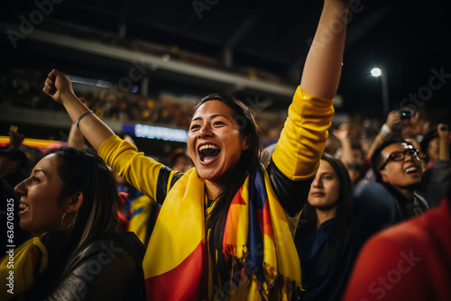 Ecuadorian football fans celebrating a victory 