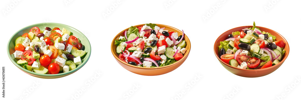 Greek salad isolated