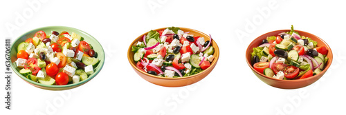 Greek salad isolated