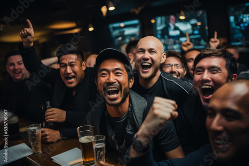 New Zealand football fans celebrating a victory 