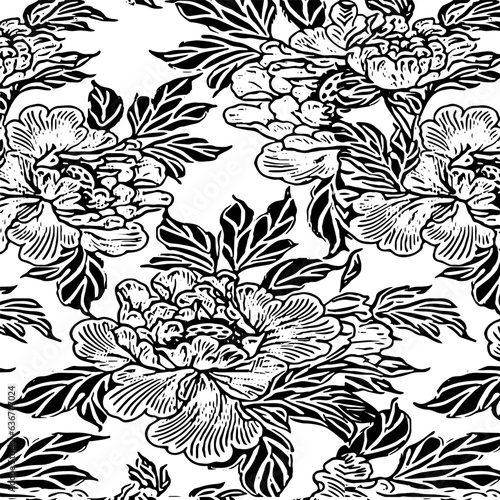Vector abstract seamless floral pattern.
