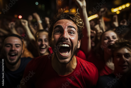 Spanish football fans celebrating a victory  © fotogurmespb