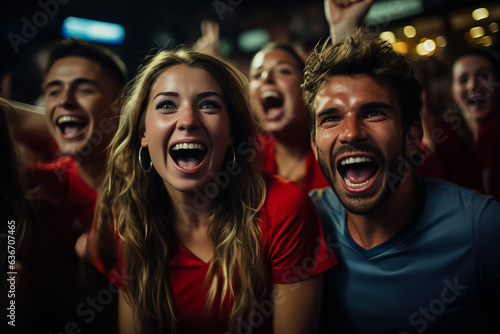 Spanish football fans celebrating a victory  © fotogurmespb