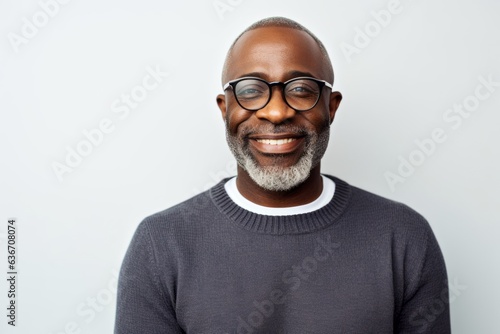 Portrait of a happy african american man wearing eyeglasses © Anne-Marie Albrecht