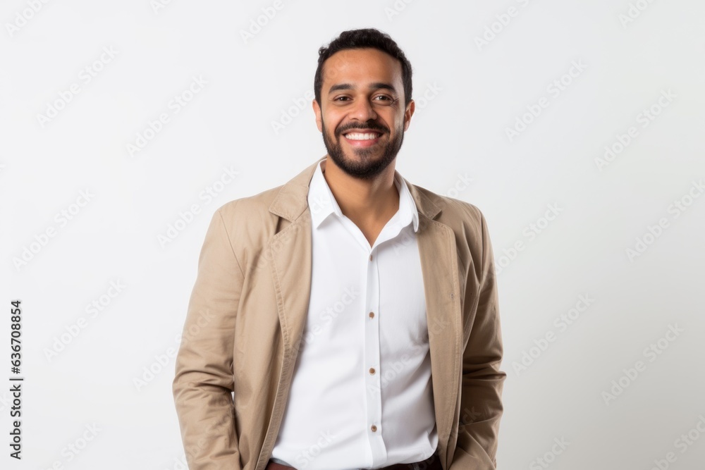 Portrait of a handsome young indian man smiling and looking at camera Portrait of a handsome young indian man smiling and looking at camera