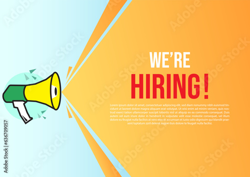 Simple Flat Speaker Toa Megaphone for job vacancy background