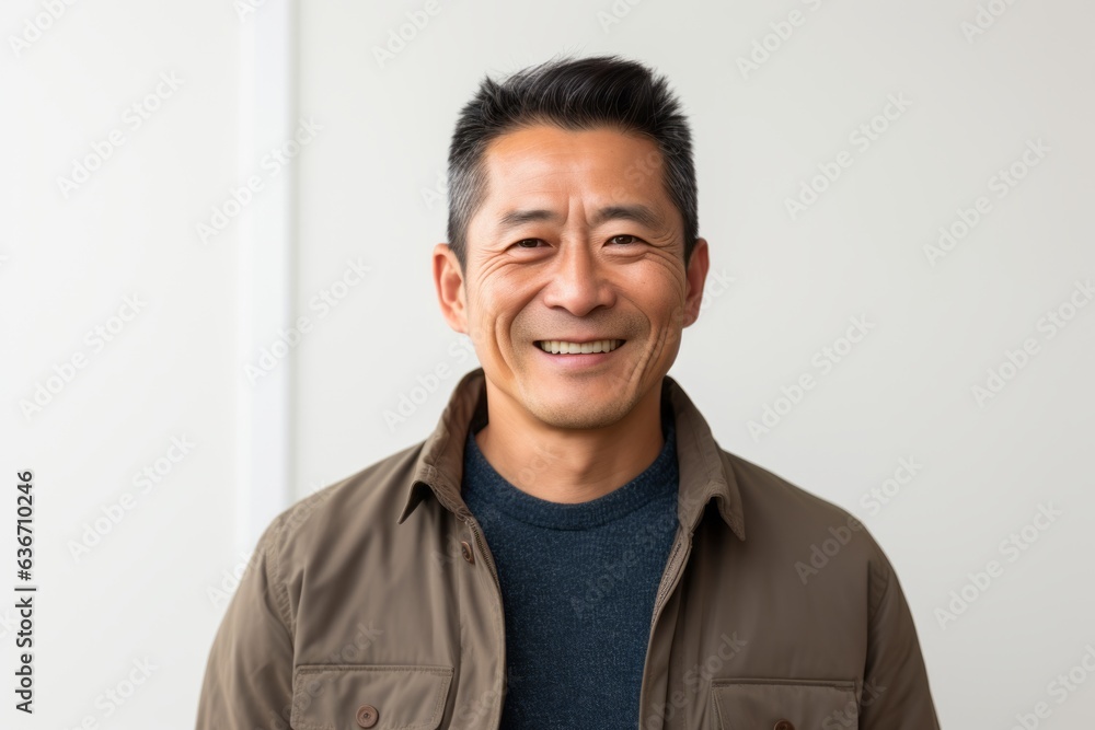Portrait of a happy mature asian man smiling at the camera Portrait of a happy mature asian man smiling at the camera
