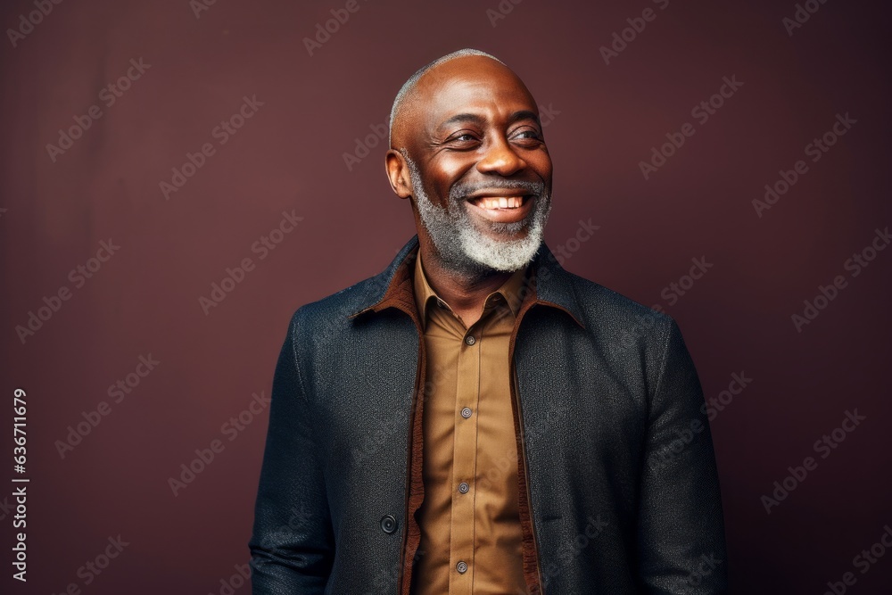 Portrait of a happy mature african american man smiling at camera Portrait of a happy mature african american man smiling at camera