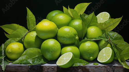 Limes, The Essence of Nature's Bounty: Exploring the Sweet and Nutritious World of Limes. High Resolution