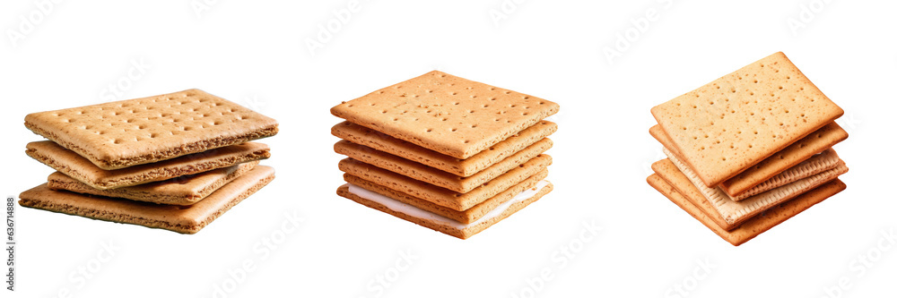 Baking sheet with graham crackers Baking sheet with graham crackers