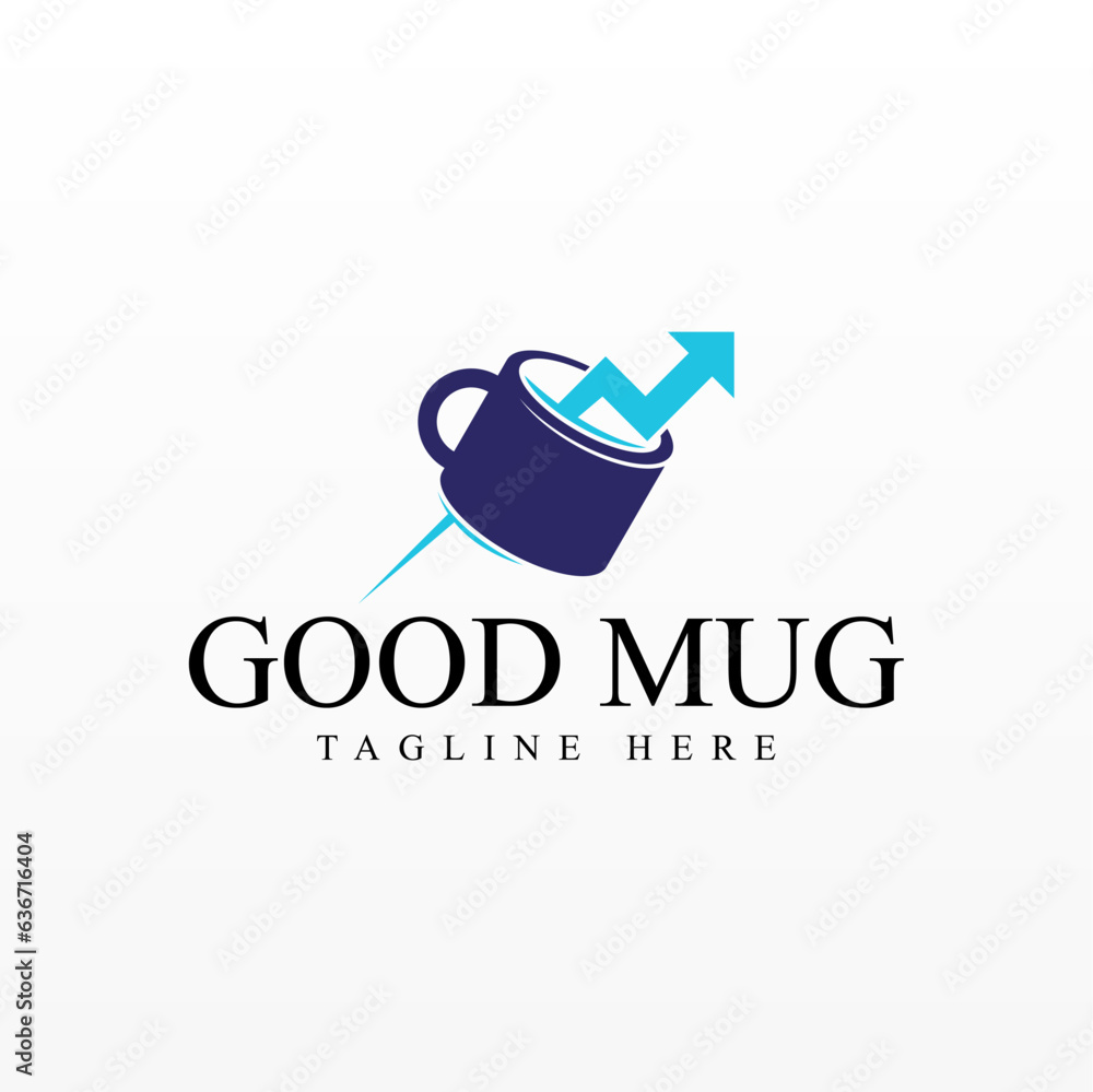 Mug logo design template. Drink logo concept. Cup logo template