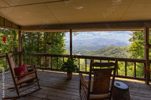 mountain views from porch