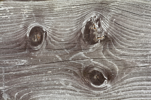 Texture of old  board with grain and knots