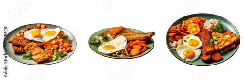 Delicious Bengali fish fry with vegetable garnish