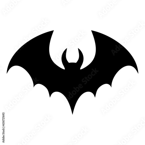 Wallpaper Mural Halloween bat with horns silhouette icon vector illustration Torontodigital.ca