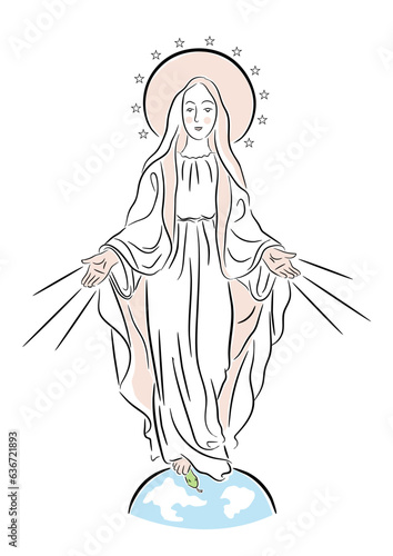 The Virgin Mary crushing the serpent