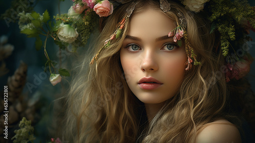 Young girl with beautiful face