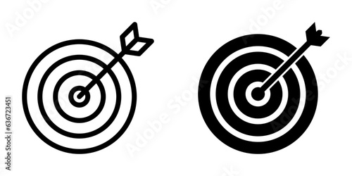 Target icon. Goal sign for mobile concept and web design. vector illustration