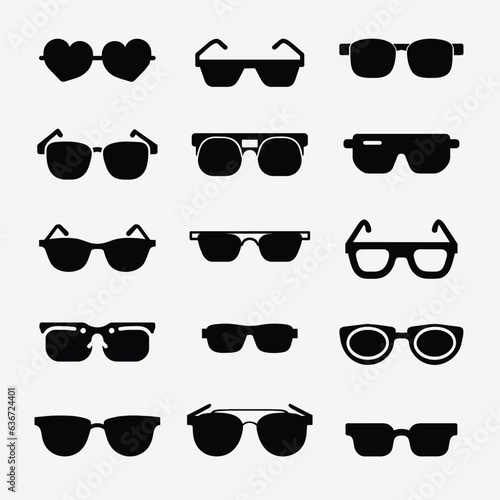 collection of glasses icons