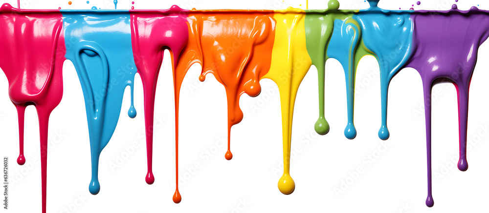 © SRITE KHATUN - Colorful acrylic paint dripping with liquid drops. Generative AI © SRITE KHATUN - Colorful acrylic paint dripping with liquid drops. Generative AI