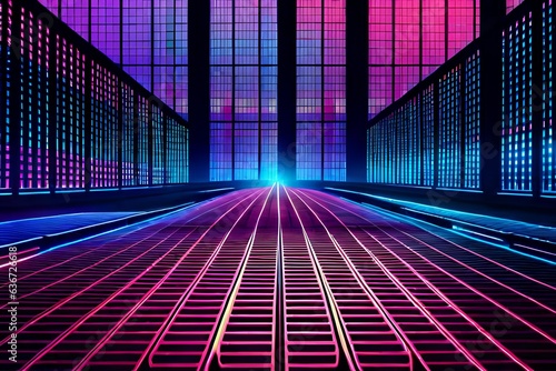 Plakat abstract background with glowing lines