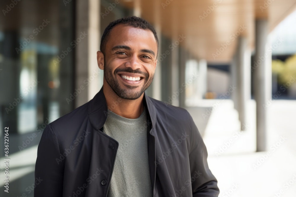 Portrait of a smiling african american businessman in office building Portrait of a smiling african american businessman in office building