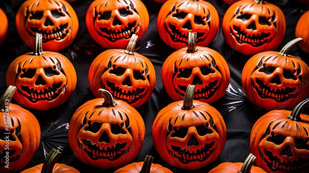 Pattern pumpkin background, generated by AI