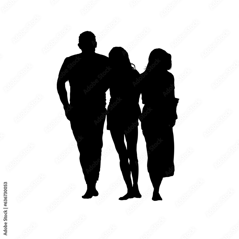  family silhouette - vector illustration