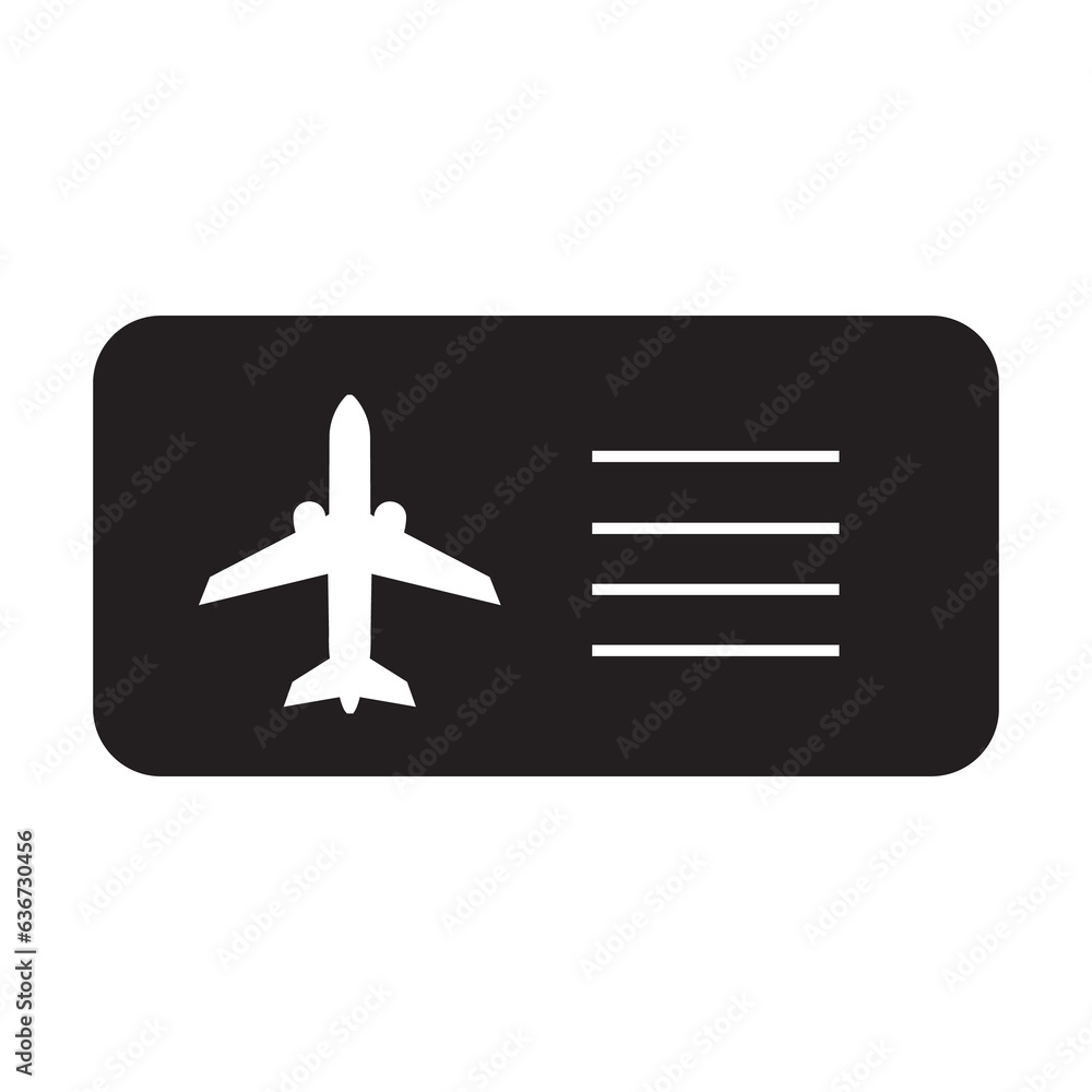 travel ticket black icon. plane airplane icon and illustration. Airport travel icon. The blank ticket plane icon. travel ticket black icon. plane airplane icon and illustration. Airport travel icon. The blank ticket plane icon.